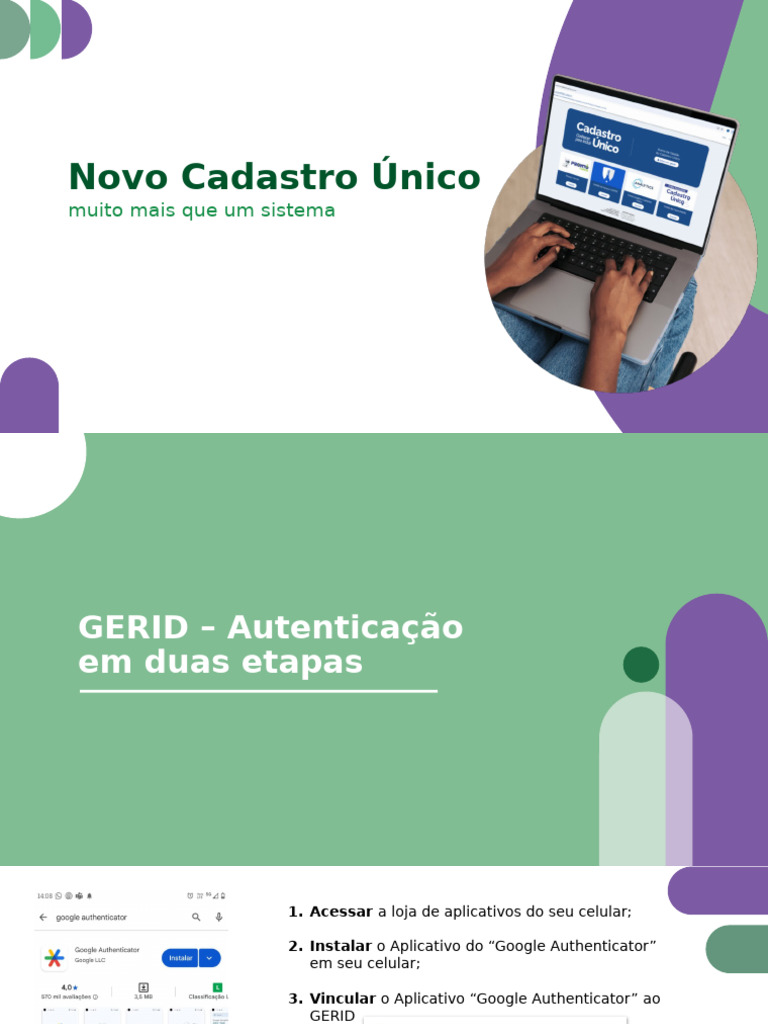 Autenticação GERID com Google Authenticator | PDF