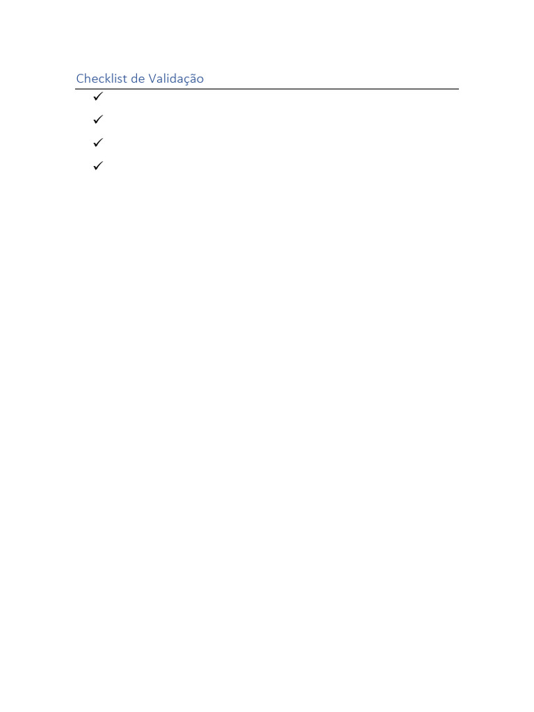 Checklist de Validação de Servidor | PDF
