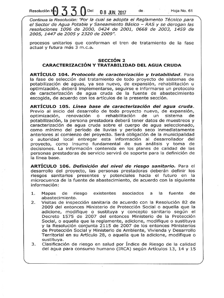 Resolucion 0330 2017 61 65 | PDF