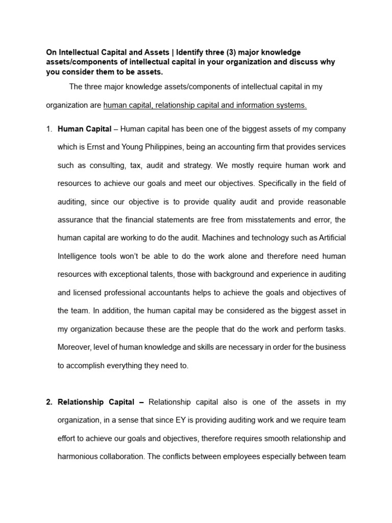 Key Components of Intellectual Capital | PDF | Human Capital | Audit