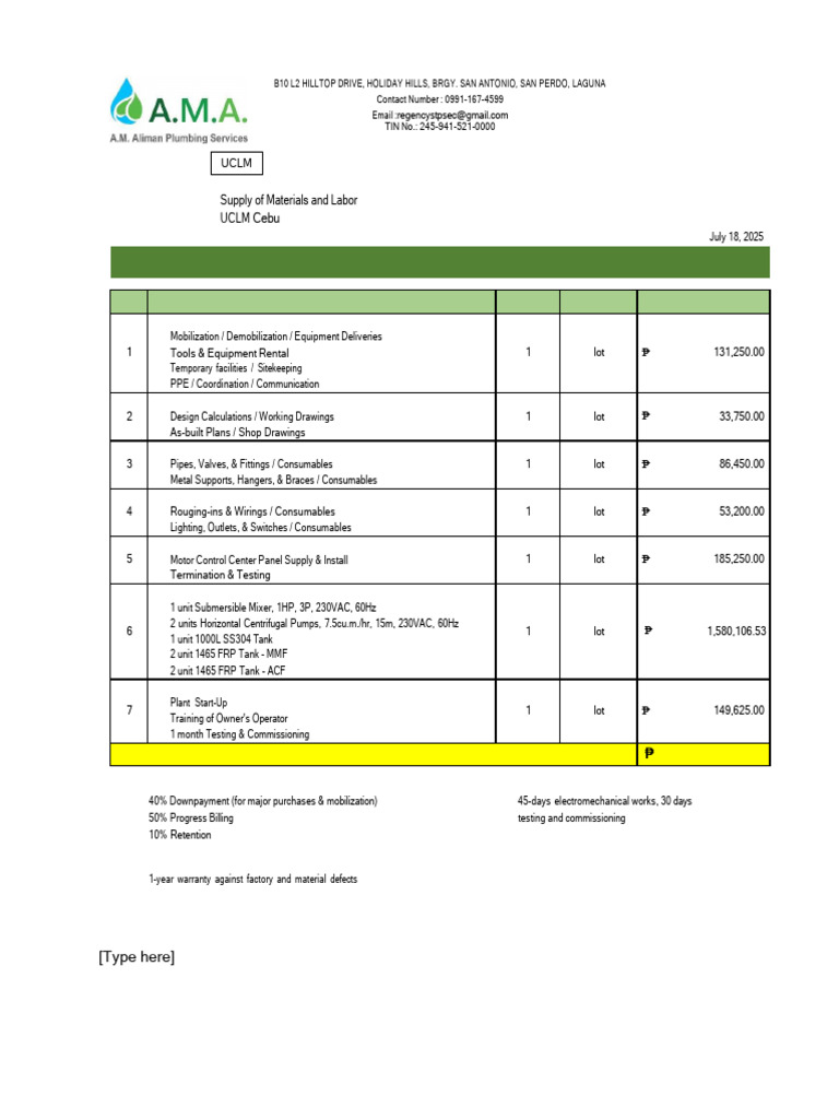 Tertiary Treatment System Proposal | PDF | Sewage Treatment ...