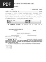 Acknowledgment Receipt for Motor Vehicle | PDF | Law