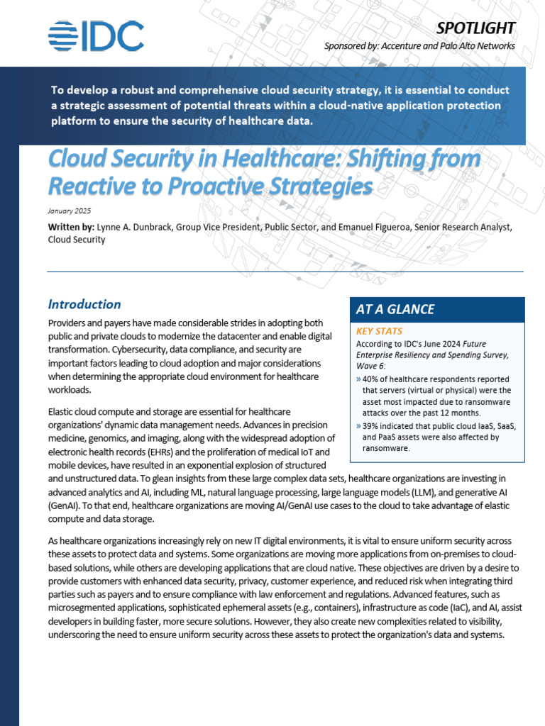 Cloud Security in Healthcare Shifting From Reactive To Proactive ...