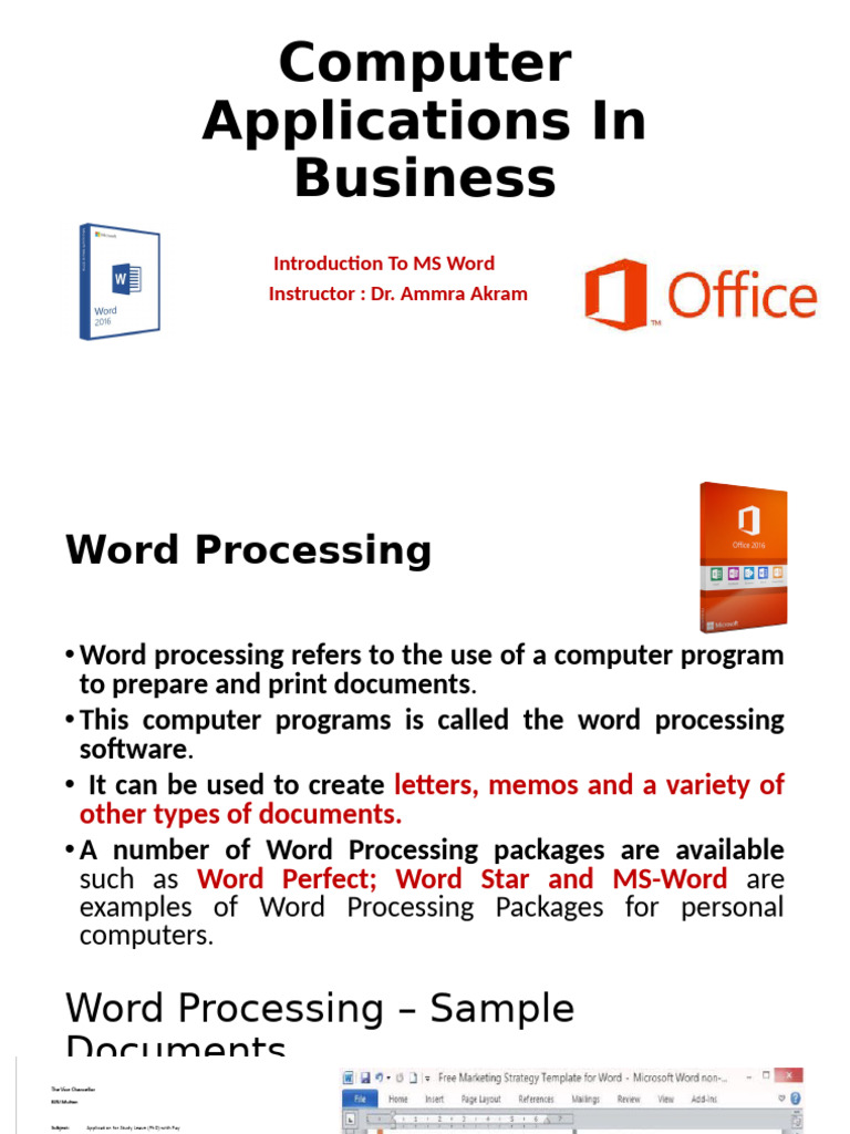 Microsoft Word Lecture (1st Half) | PDF | Window (Computing ...