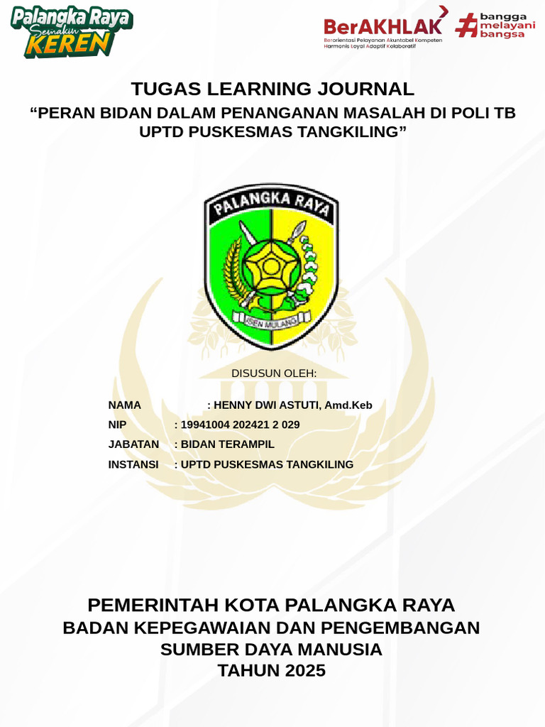 Format Cover Tugas Learning Journal | PDF