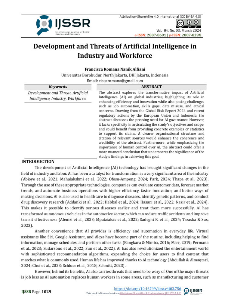 AI's Impact on Industry and Workforce | PDF | Artificial Intelligence ...