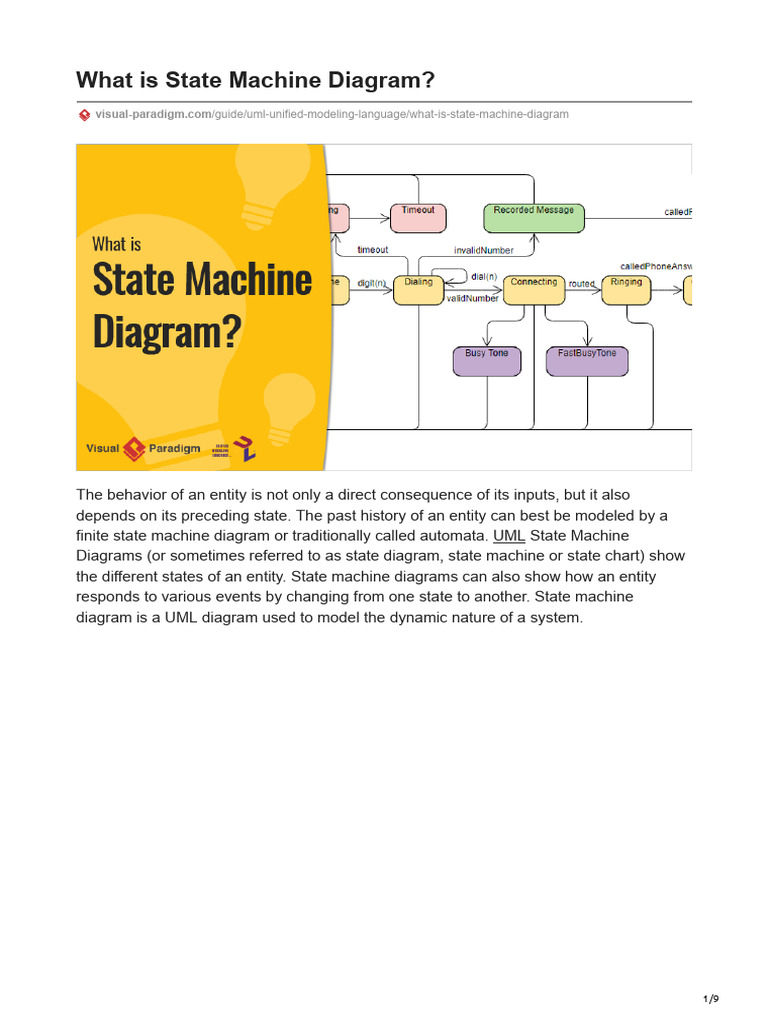 What Is State Machine Diagram | PDF | Unified Modeling Language | System