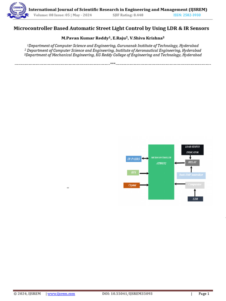 Automatic Street Light Control System | PDF | Operational Amplifier | Relay