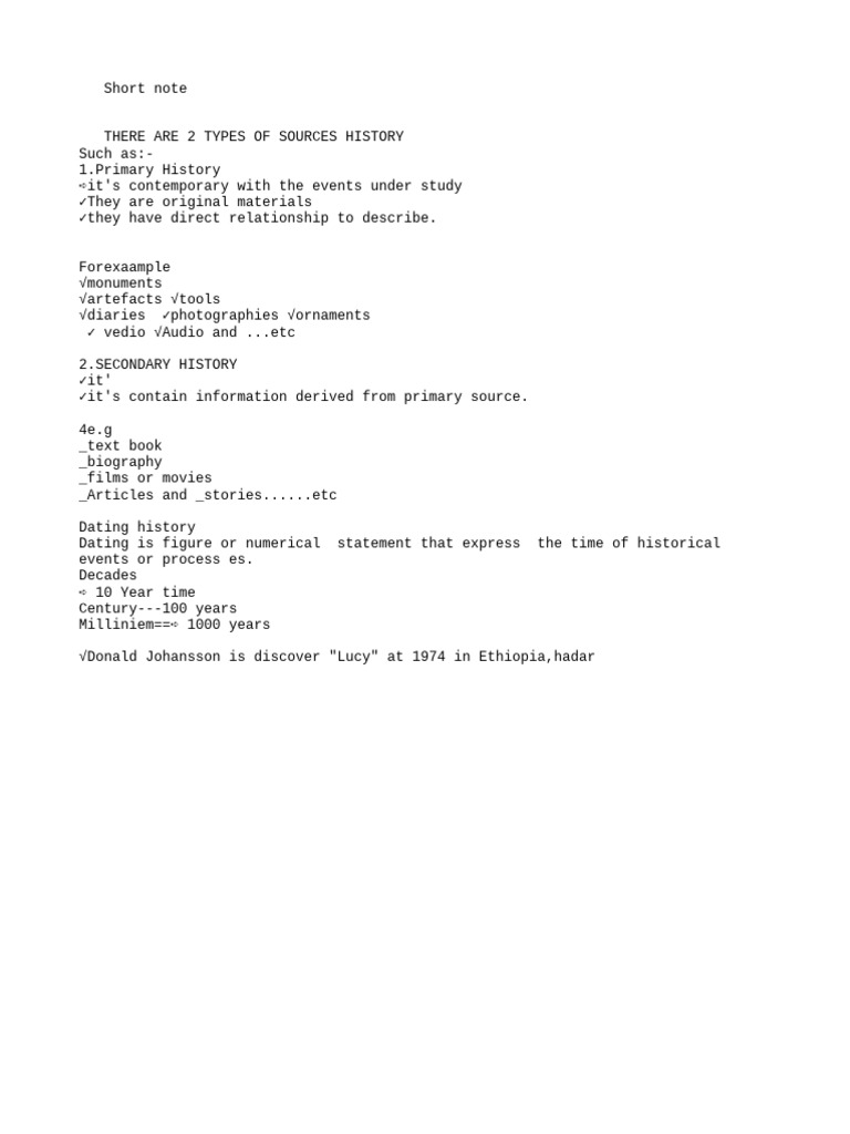 Types of Historical Sources Explained | PDF