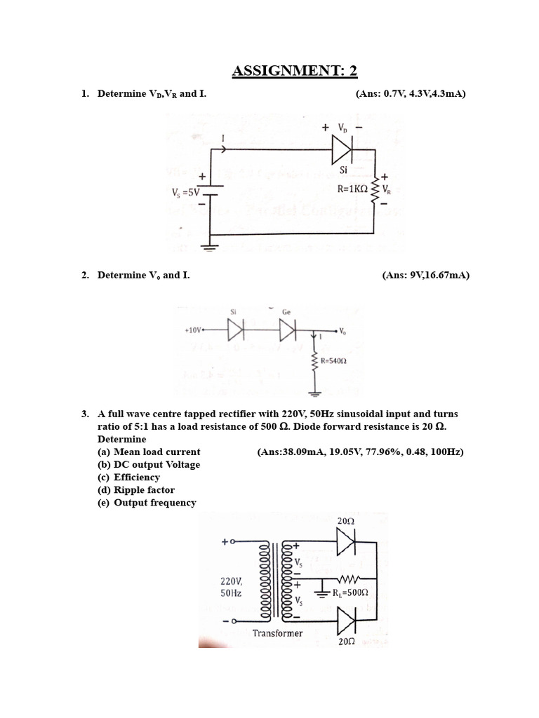 Electrical Circuit Analysis and Outputs | PDF