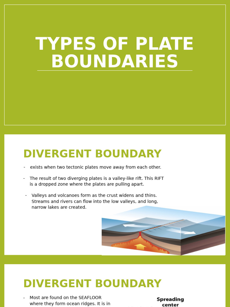 Types of Tectonic Plate Boundaries | PDF | Plate Tectonics | Rift