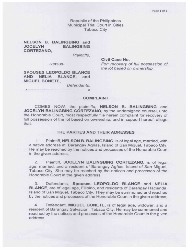 Complaint | PDF