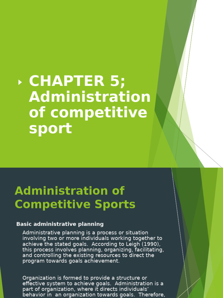 Competitive Sports Administration Guide | PDF | Tournament | Sports ...
