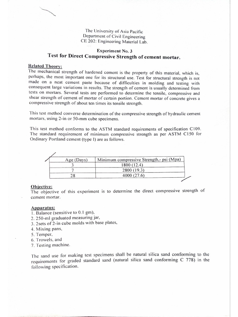 Engineering Materials Sessional (2nd Class) | PDF