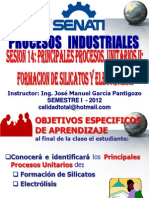 Sesion #14 Procesos Unitarios Ii - Formacion de Silicatos & Hidrolisis