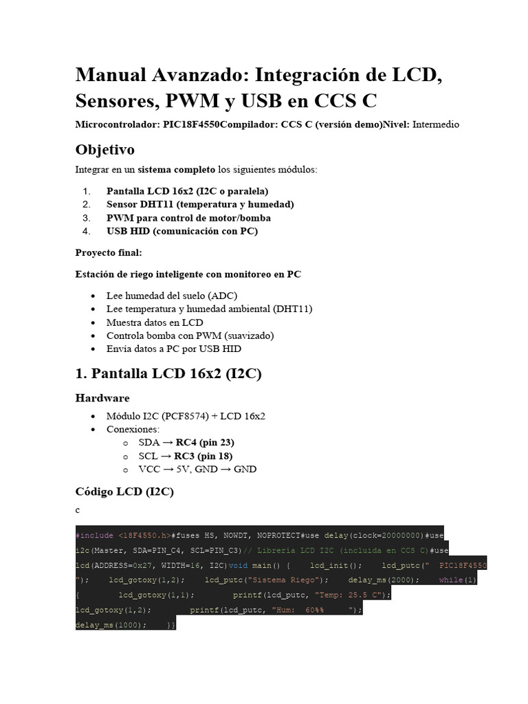 Manual Avanzado de Programación en CCS C | PDF | Bienes manufacturados ...