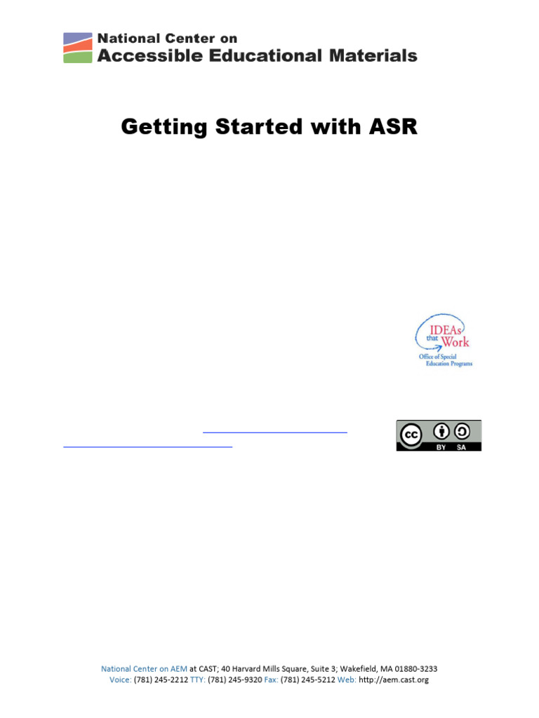 BOOK Getting Started With ASR | PDF | Speech Recognition | Visual ...