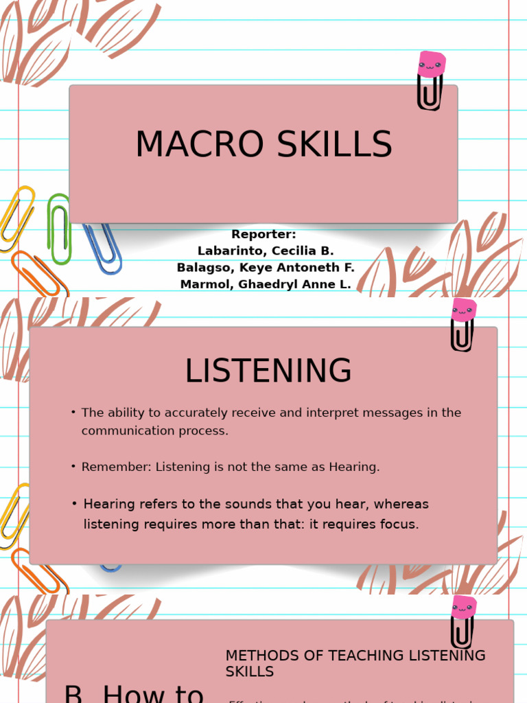 Teaching Effective Listening Skills | PDF | Reading Comprehension ...