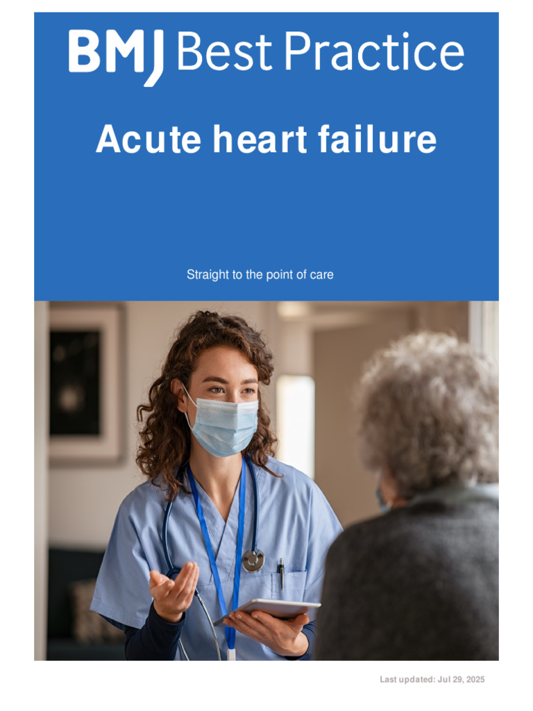 Acute Heart Failure: Diagnosis & Management | PDF | Heart Failure ...