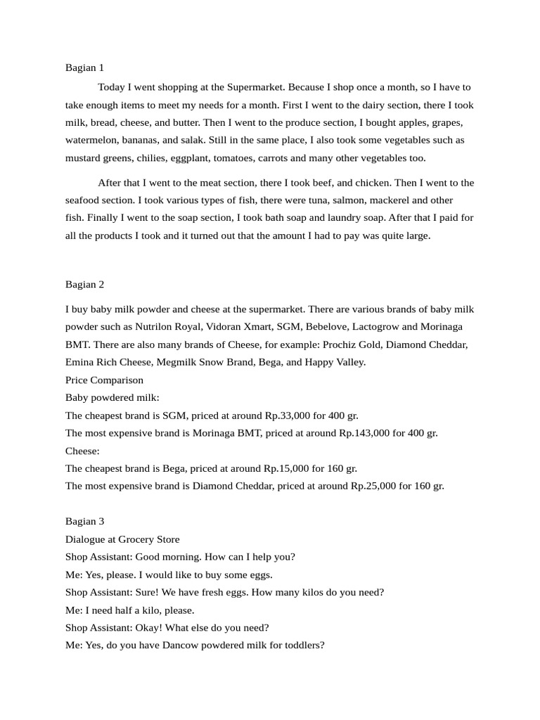 Monthly Supermarket Shopping Guide | PDF | Western Cuisine | Food And ...