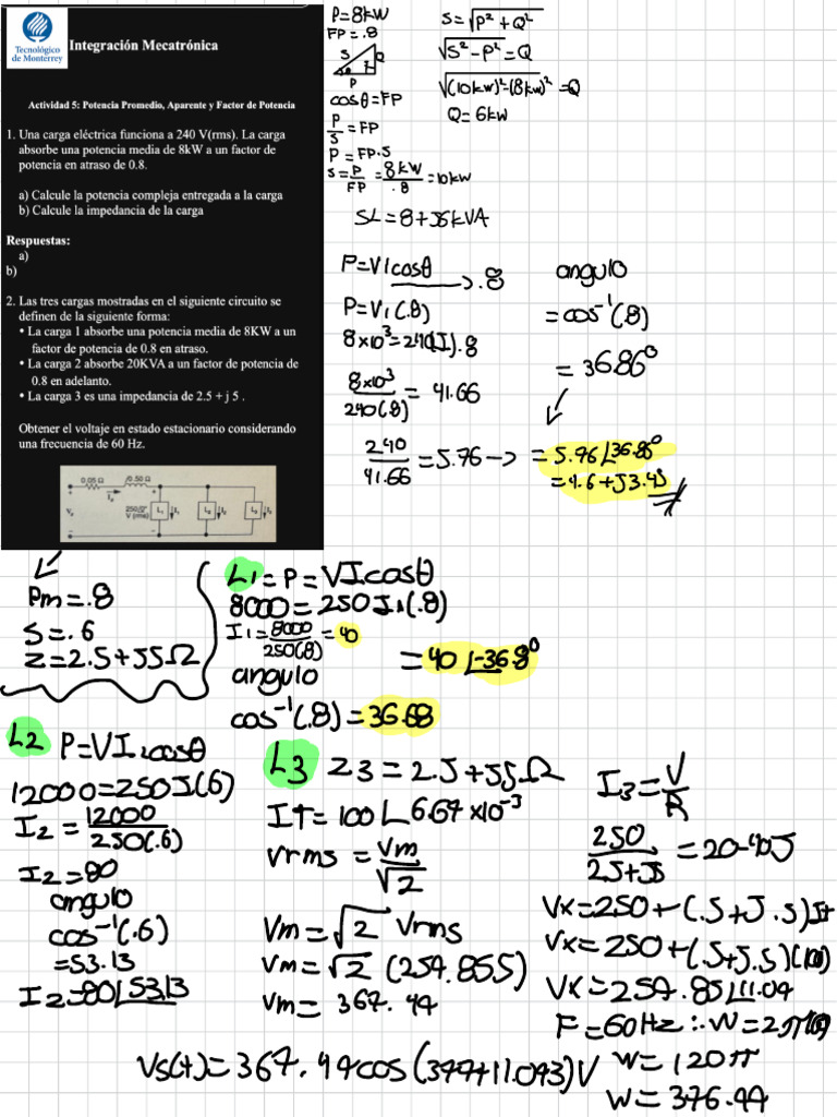 Electrical Power Calculations Guide | PDF