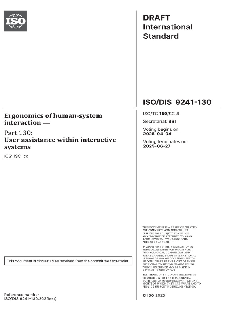 Will Replace Part 13 - ISO 9241-130-2025 | PDF