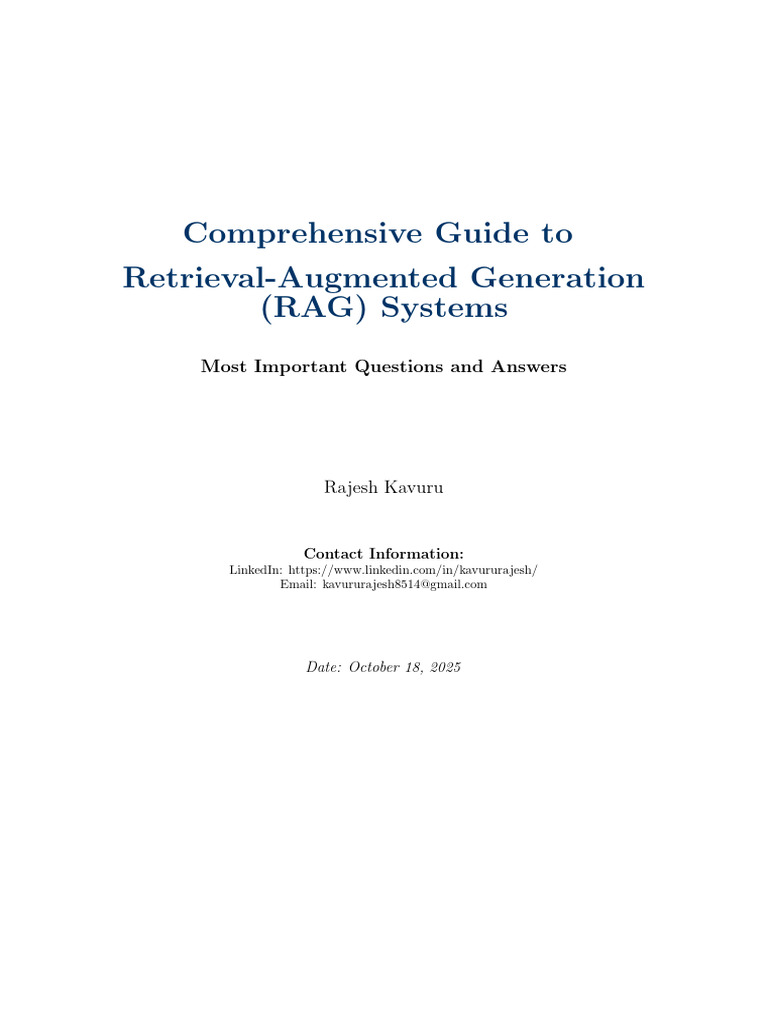 RAG Systems: Key Concepts & Challenges | PDF | Information Retrieval ...