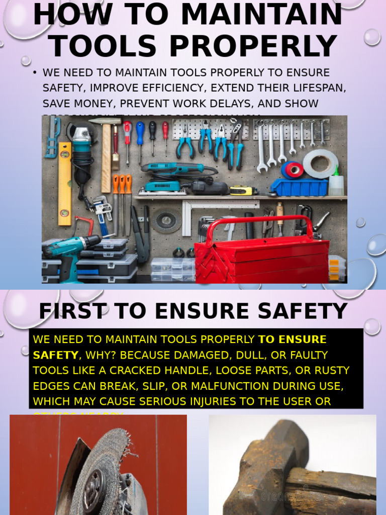 Essential Tool Maintenance Guide | PDF | Screw | Drill