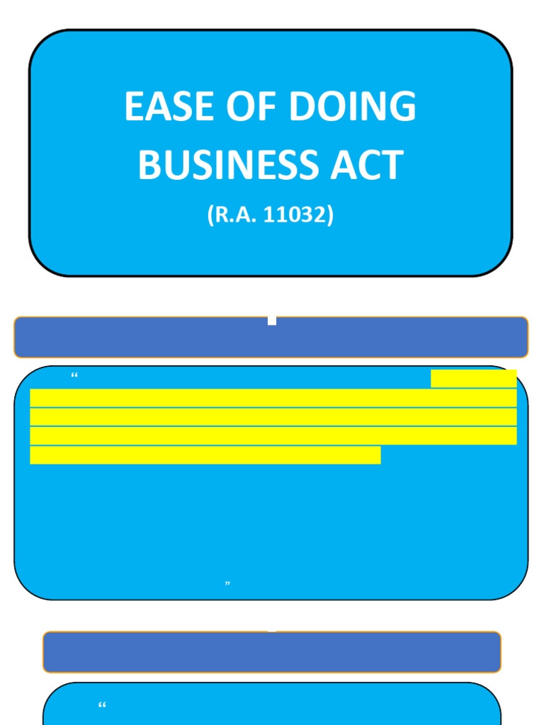 EASE OF DOING BUSINESS ACT Overview | PDF | U.S. Securities And ...