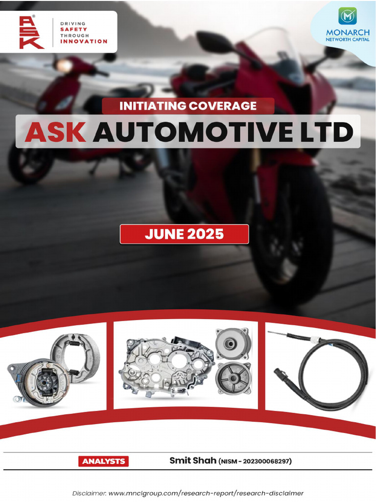 Ask Automotive Initiating Coverage | PDF | Anti Lock Braking System | Brake