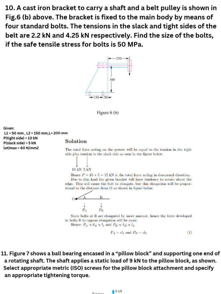 Bolt Selection for Mechanical Load Support | PDF | Screw | Mechanics