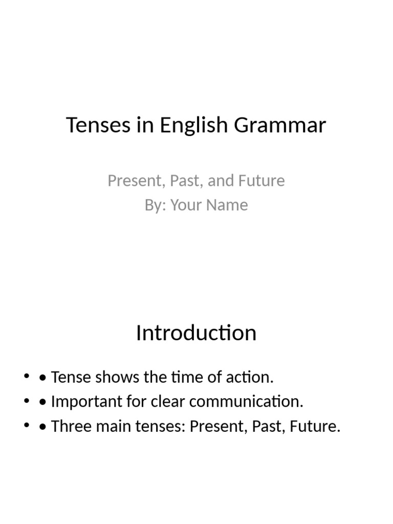 Understanding English Tenses Explained | PDF
