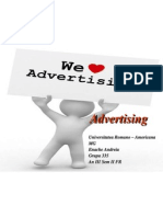 Advertising: Universitatea Romano - Americana MG Enache Andreia Grupa 335 Aniiisemiifr