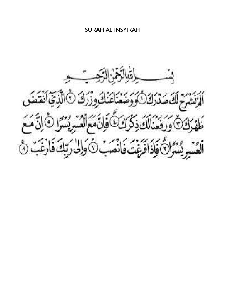 Surah Al Insyirah | PDF