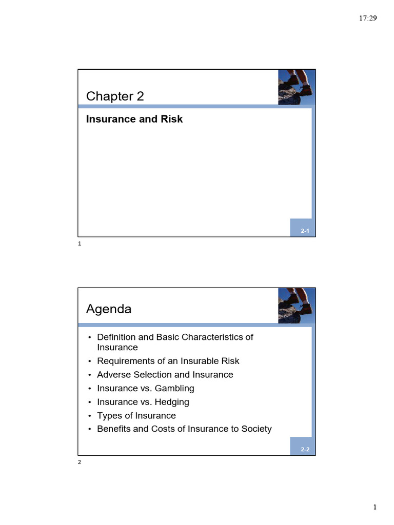 Ch02 Student | PDF | Insurance | Risk