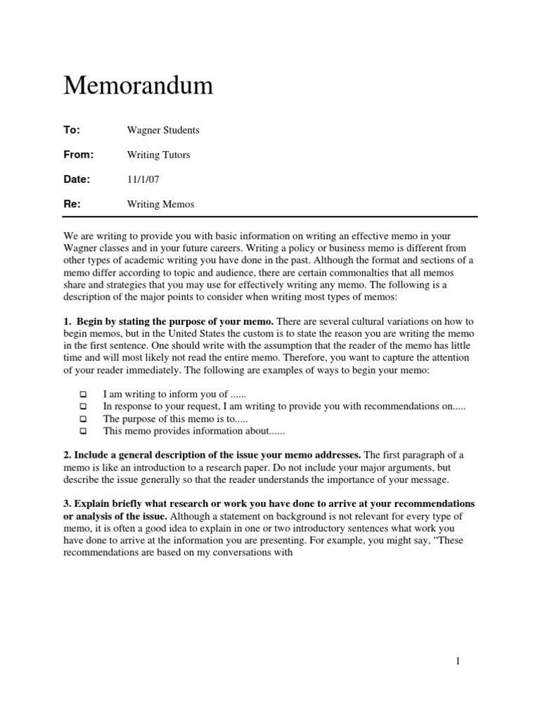 Memos.discussions Memorandum Communication