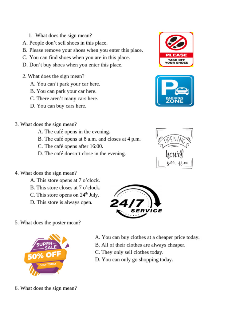 Understanding Common Sign Meanings | PDF