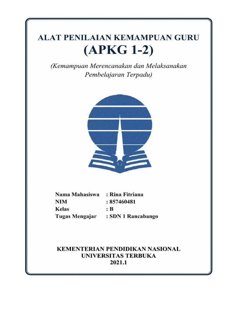 Contoh-Apkg 1-Dan-Apkg 2-Mhsiawa SMT 5 Pemb Tematik Terpadu Di SD | PDF