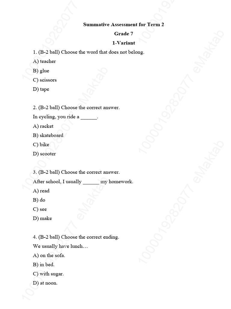 Grade 7 Term 2 Assessment Guide | PDF | Association Football | Chess Theory