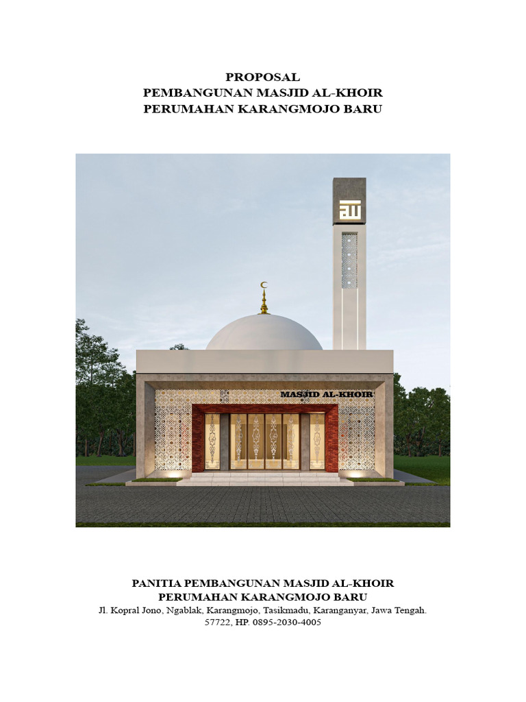 Proposal Pembangunan Masjid Al-Khoir | PDF