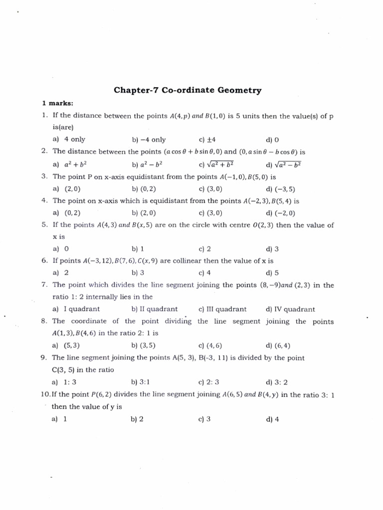 Coordinate Geometry | PDF