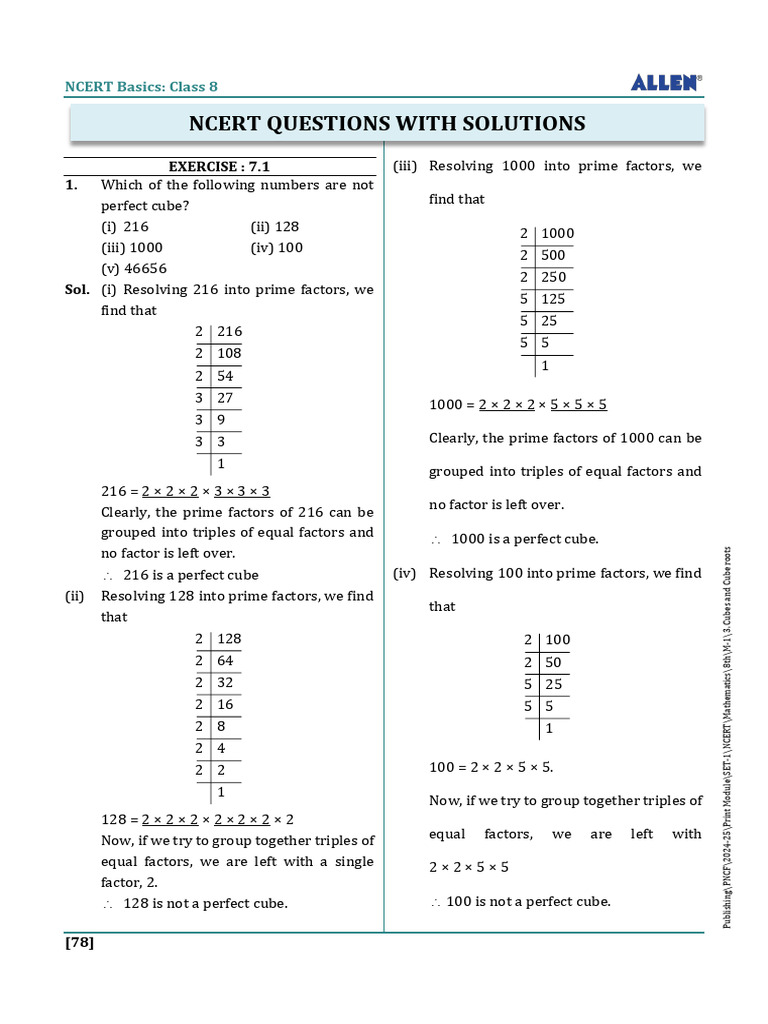 Cubes and Cube Roots | PDF | Numbers | Discrete Mathematics