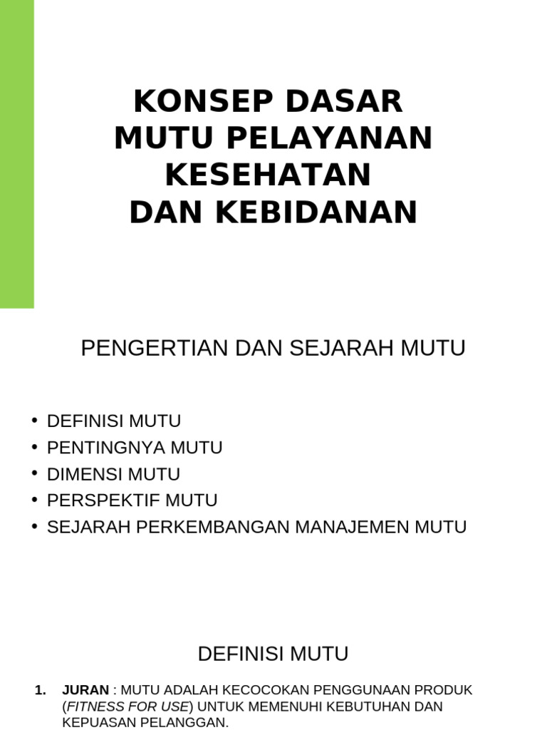 Pengertian Dan Sejarah Mutu | PDF