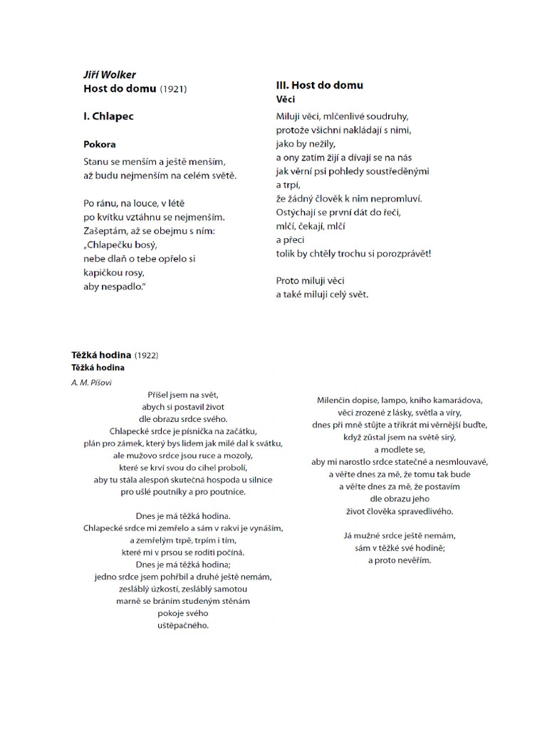 Wolker Texty | PDF