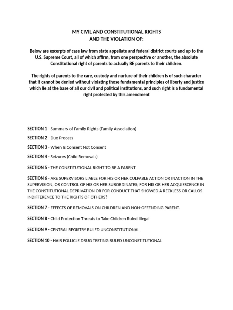 Parental Rights and Child Seizure Laws | PDF | Child Protective ...