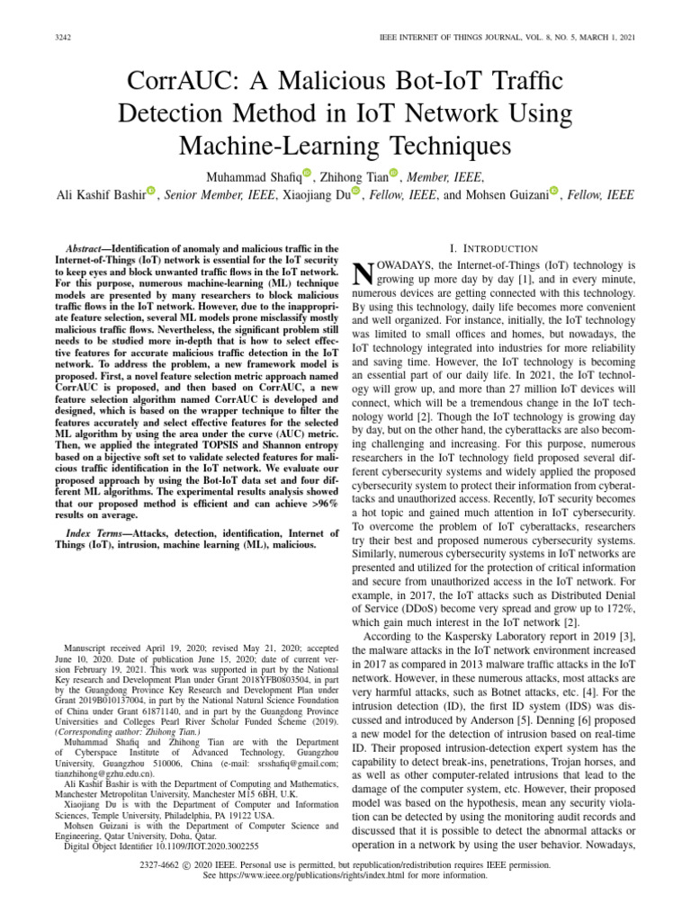 Malicious Bot Detection in IoT Networks | PDF | Machine Learning ...