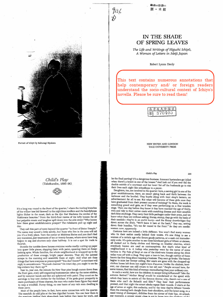 Understanding Takekurabe: Annotations Guide | PDF