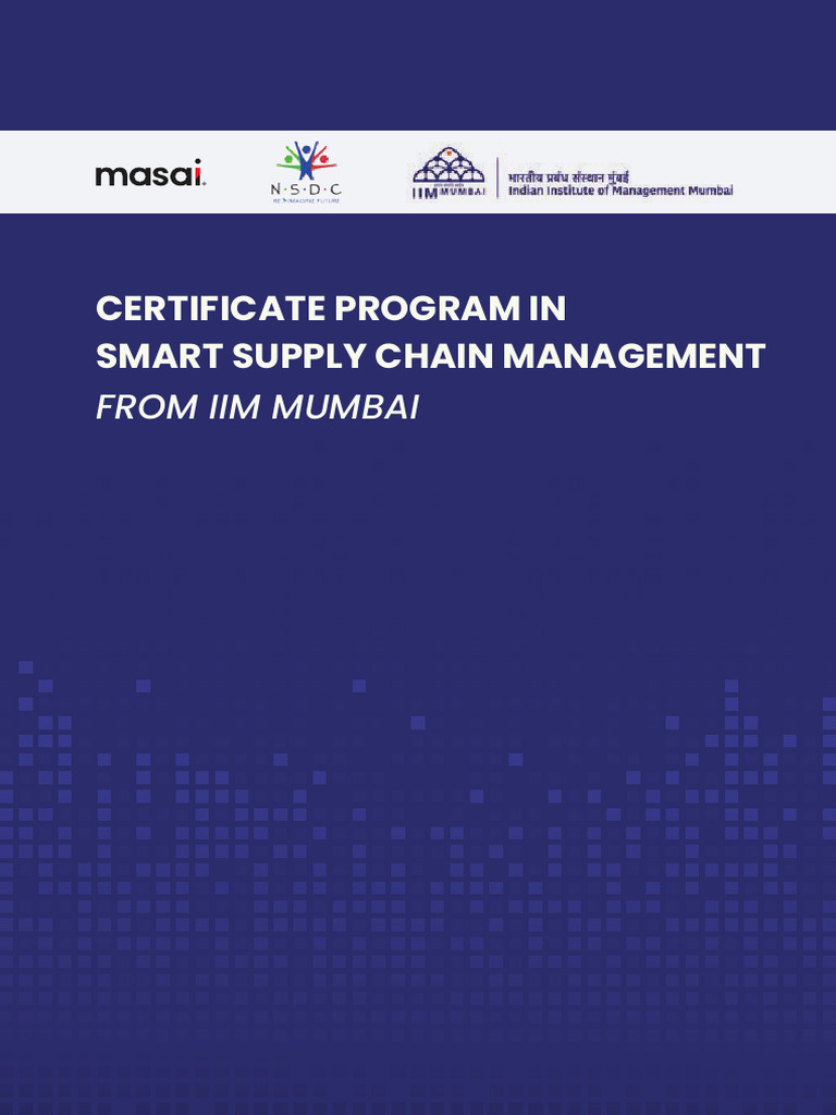 IIM Mumbai Smart Supply Chain Program | PDF | Supply Chain | Supply ...