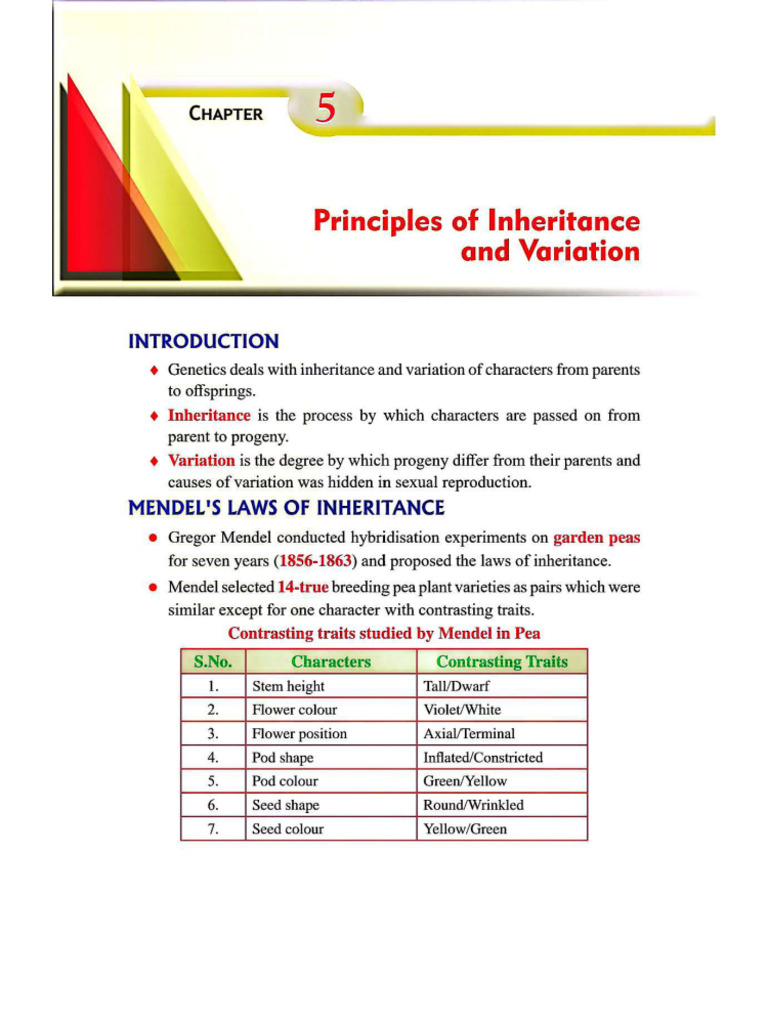 Genetics - Short Notes | PDF