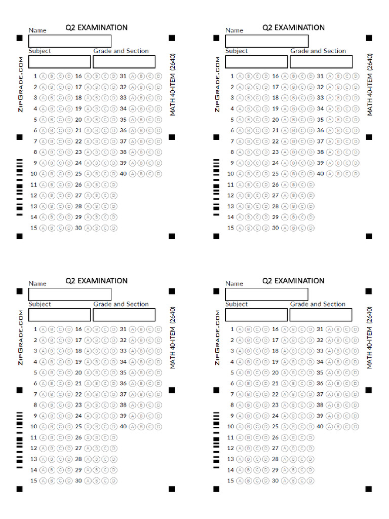 40 Item Test | PDF